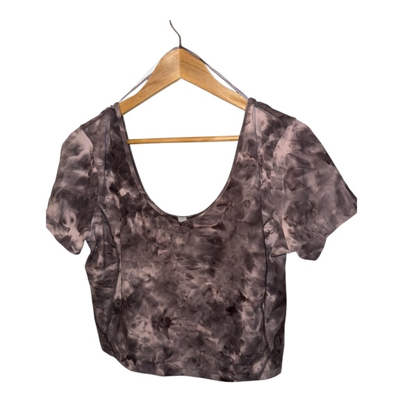 Lululemon Align Tee Shirt Cropped 14 Diamond Dye - Picture 1 of 3